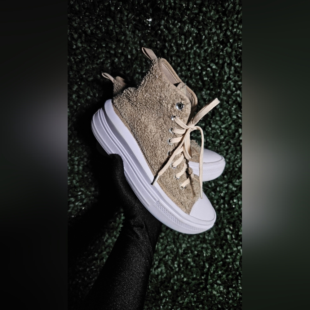 Converse Tan and White Sneakers